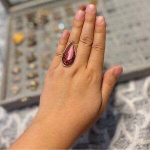 Teardrop shaped ring